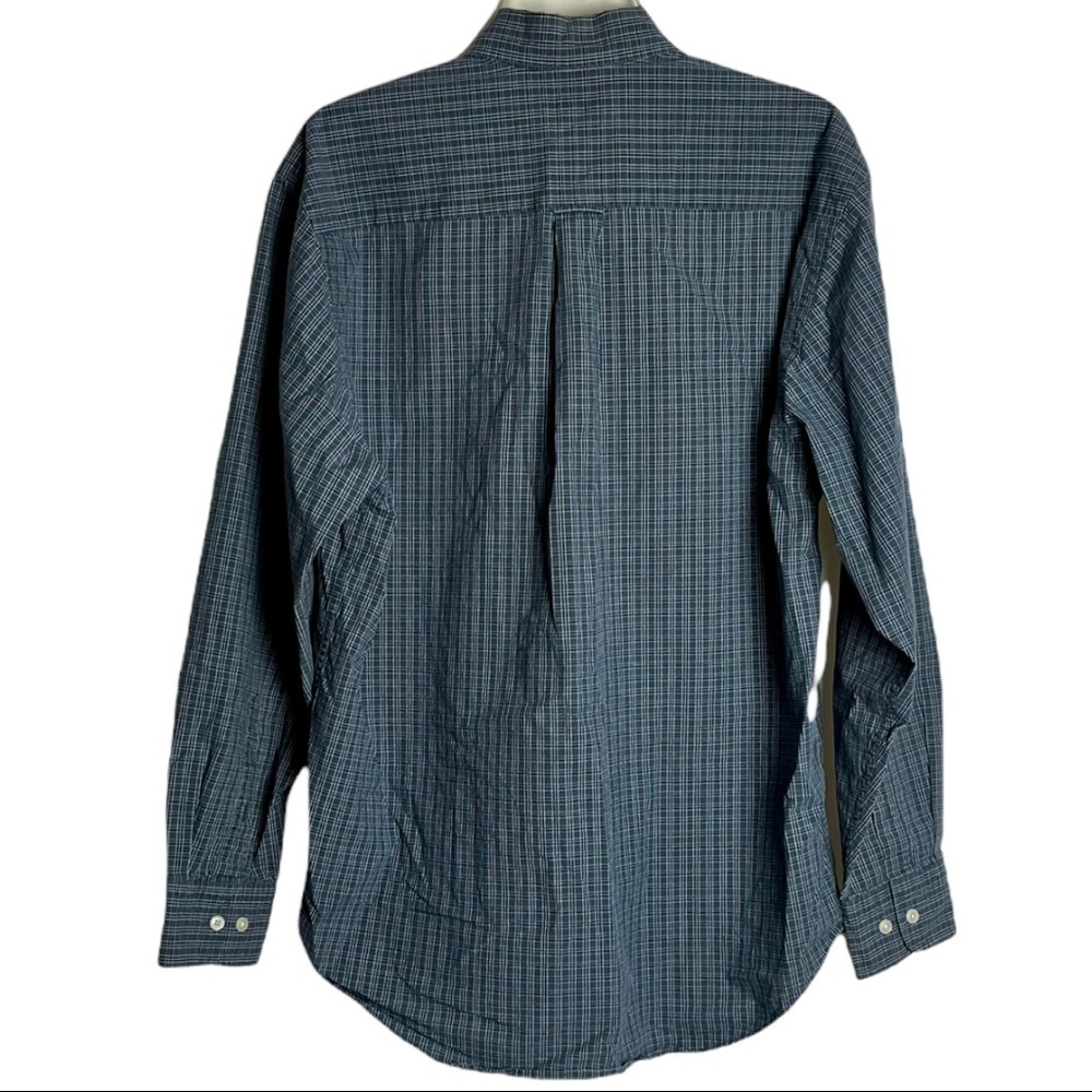 𝅺Nautica Gingham Button Down Dress Shirt Size M - Picture 3 of 6